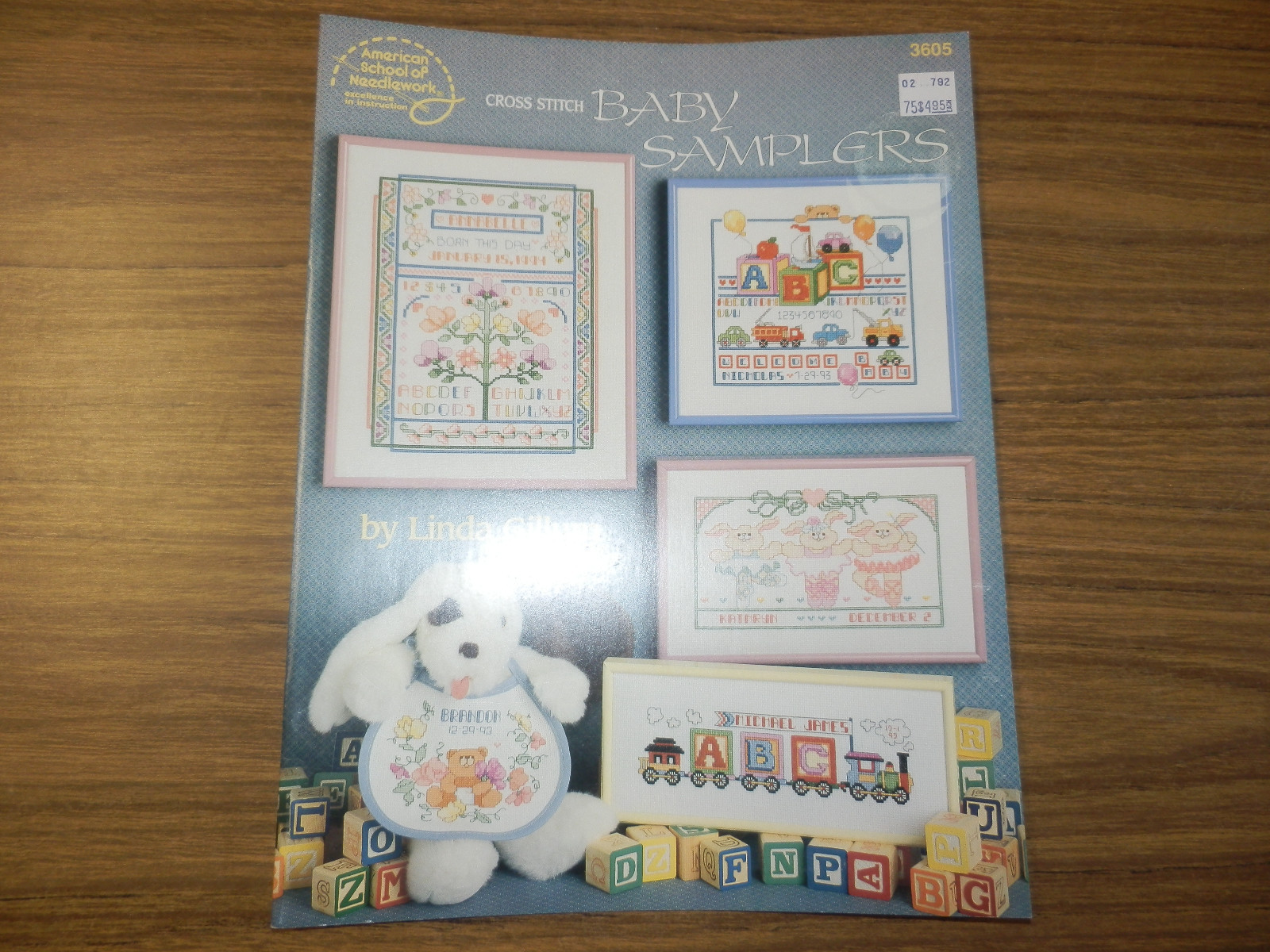 American School of Needlework Leaflet 3605 Cross Stitch Baby Samplers NEW