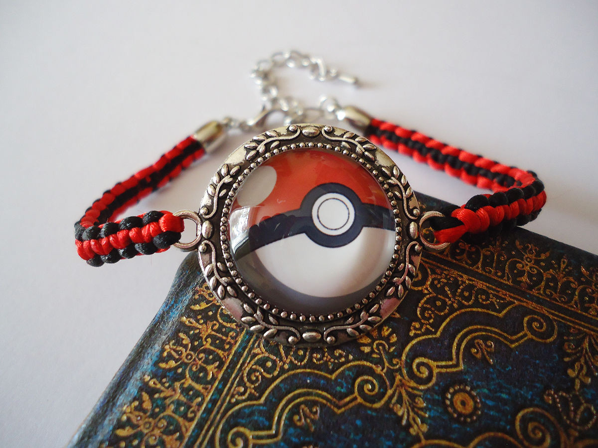 Pokemon Pokeball Inspired Braided Bracelet