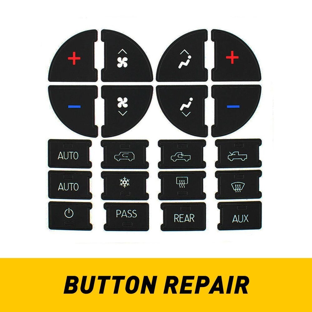 A/C Climate Control Button Repair Decals Stickers for Chevrolet Silverado 07-13