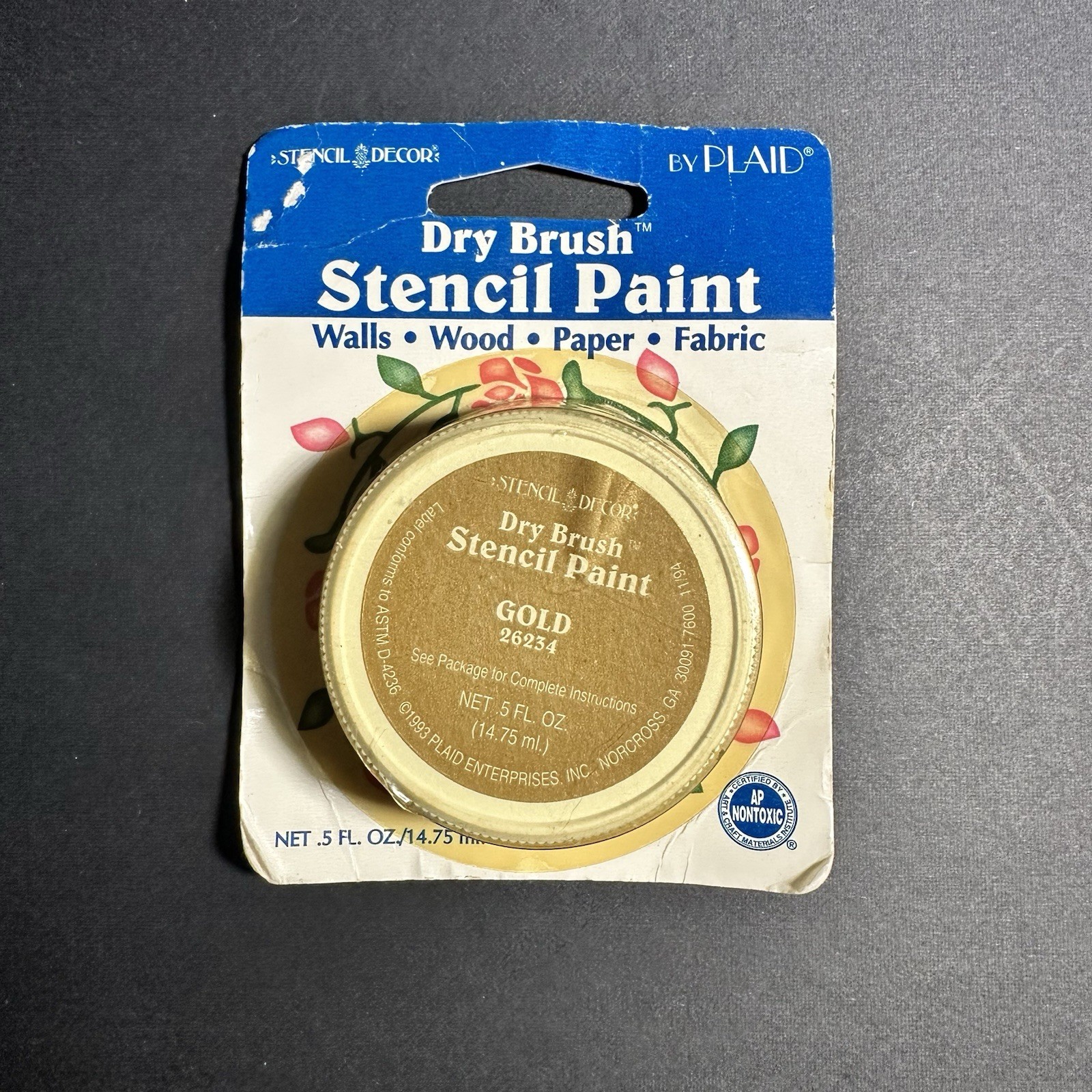 Vintage Dry Brush Stencil Paint Gold for Wood Fabric Paper Walls - Gold 26234