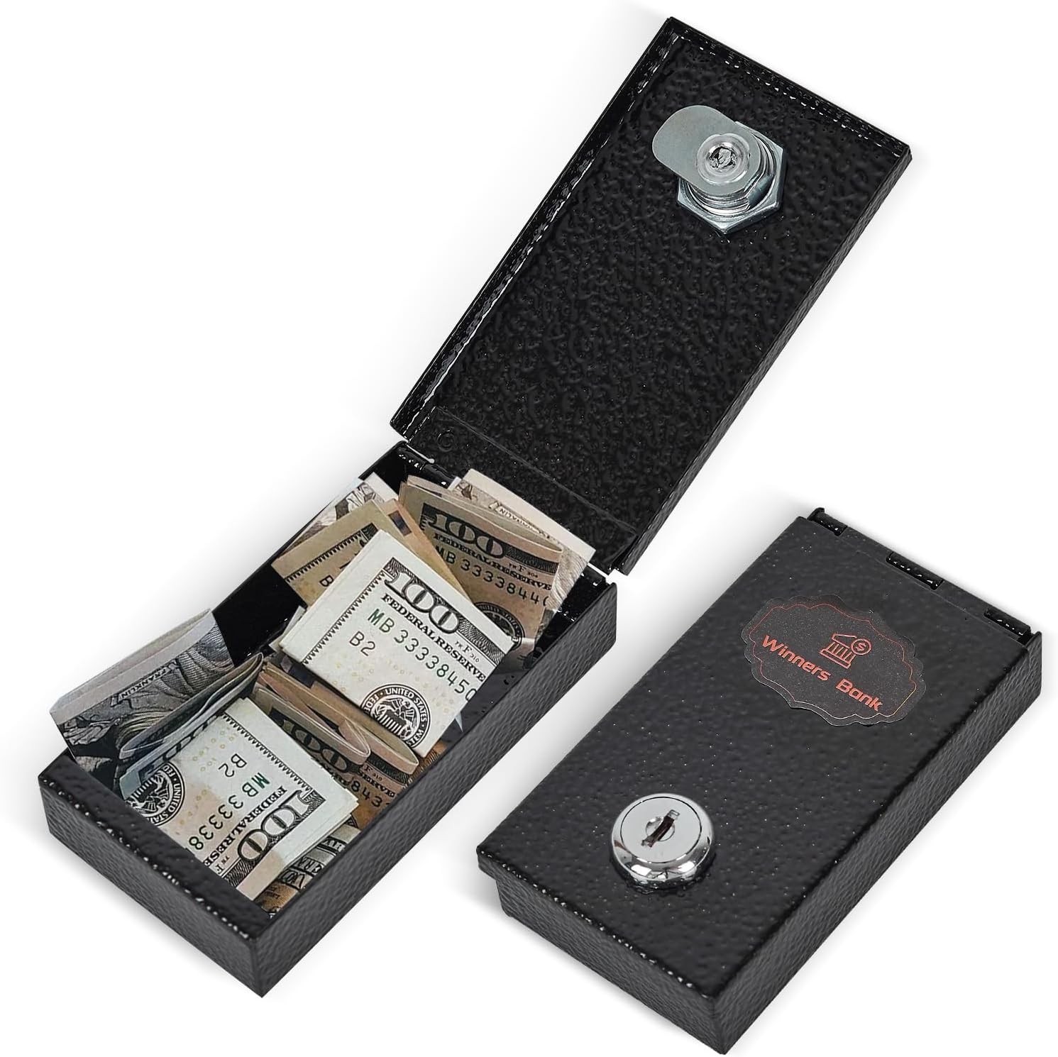 Metal Box for Gambler - Winners Bank Portable Safe Casino Money Pocket Sized ...
