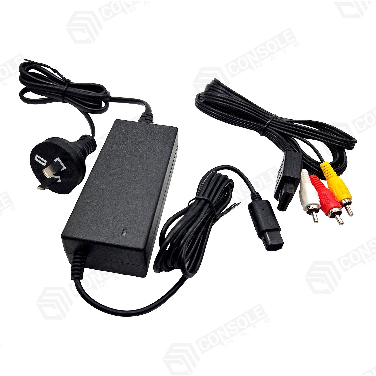 GameCube Power Supply & Composite AV Cable Set for Nintendo NGC | AU Plug
