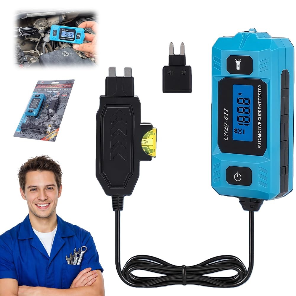 Relay Tester with Battery, Car Fuse Tester, Automotive Circuit Fault blue
