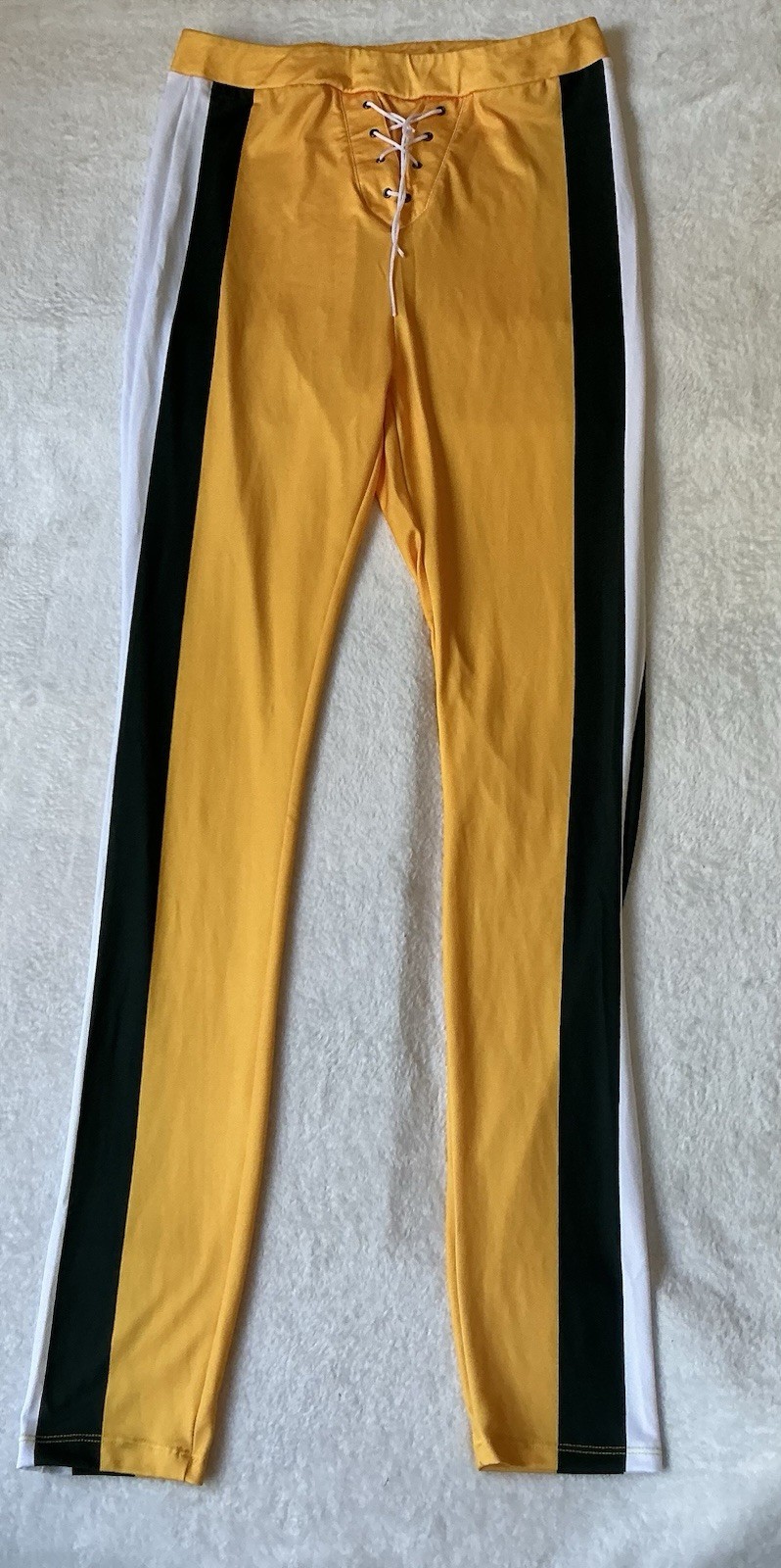 NFL Football Pants, Yellow With Dark Green/White Stripes, Size Large, NWOT
