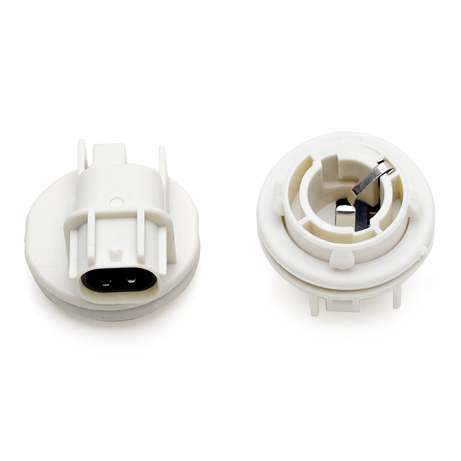 (2) 1156 Headlight Front Turn Signal Bulb Plug Adapter Sockets For Hyundai Kia