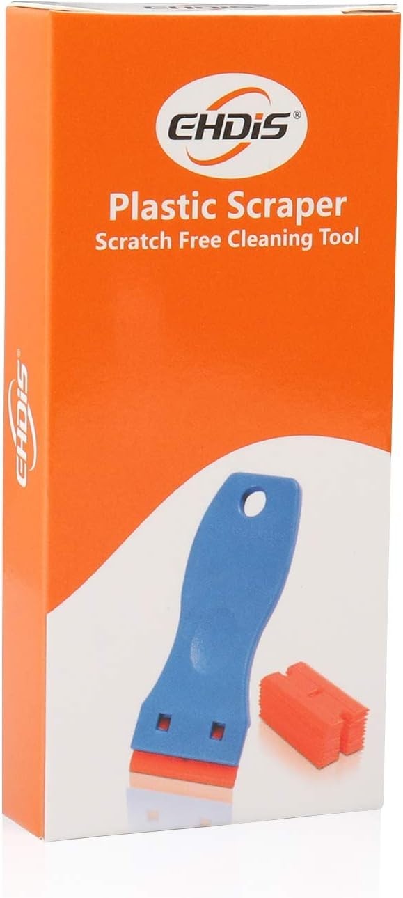 1.5" Ergonomic Plastic Razor Scraper with 10 Double Edged Blades - Multi-purpose