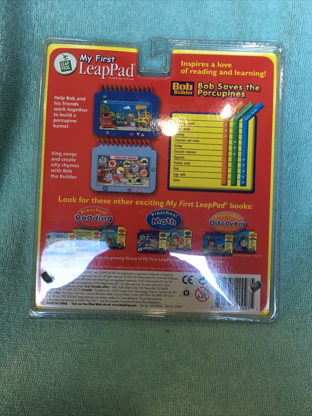 LeapFrog My First LeapPad Bob the Builder Preschool Activities Set Brand New