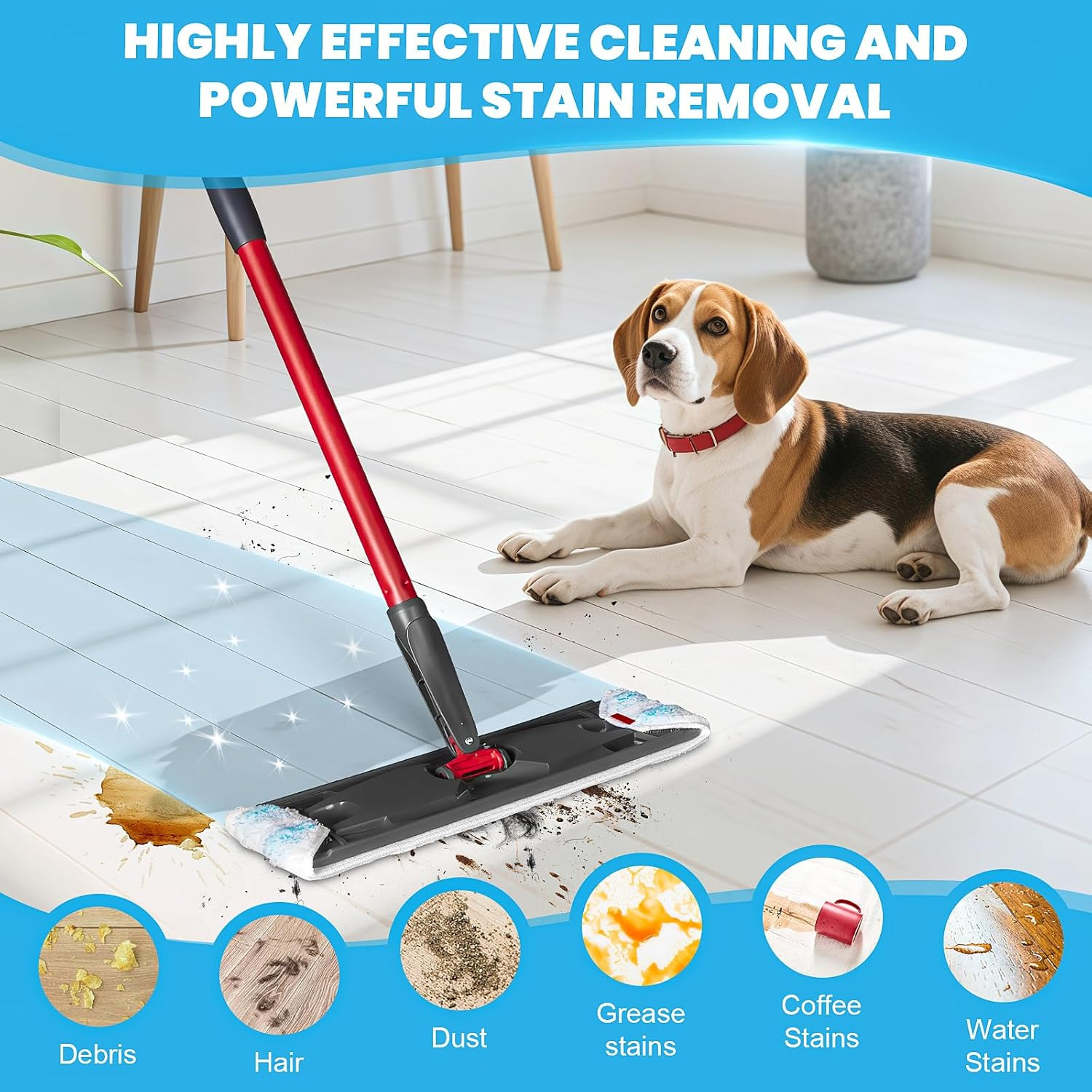 6 Pack Replacement Mop Pads for O-Cedar H2prO Flat Mop System Machine Washable