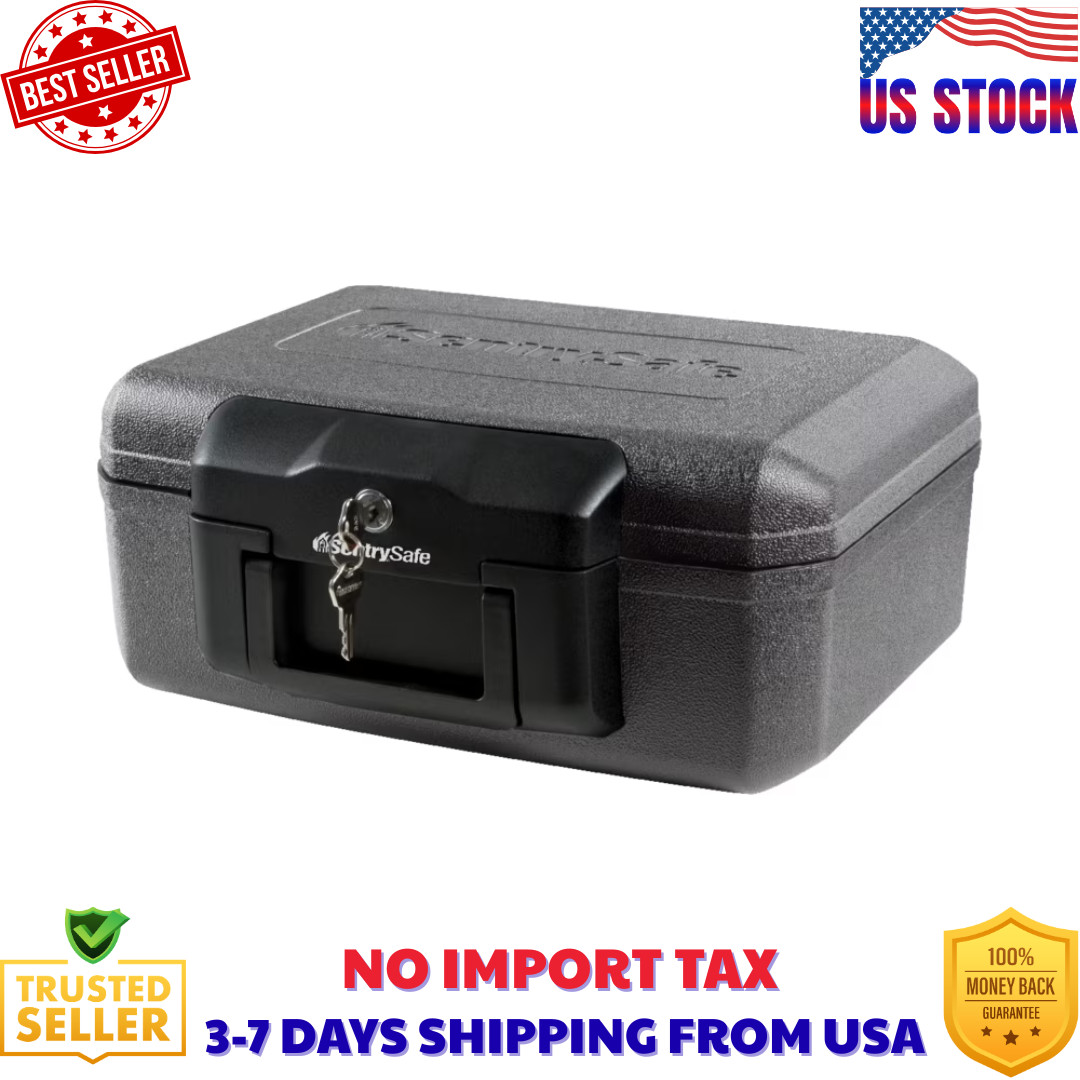 SentrySafe 1200 Fire-Resistant Box Safe with Key Lock 0.18 Cu. ft., Black