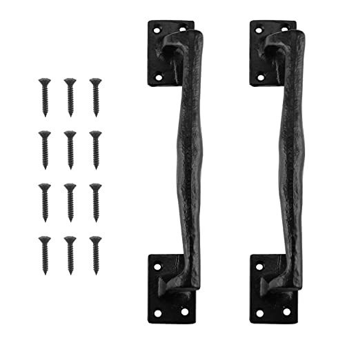 HOME MASTER HARDWARE 9 3/4 in Large Rustic Gate Handle Cast Iron Sliding Barn 2