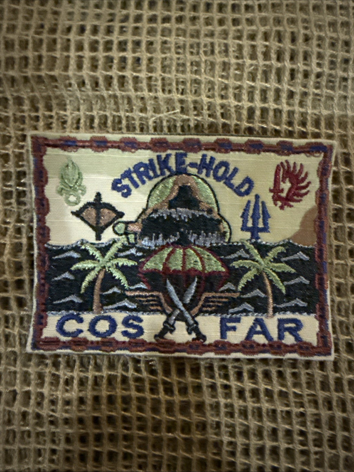 French Military Forces Nato STRIKE HOLD JSOF-SOG-FAR Tan Camo Patch