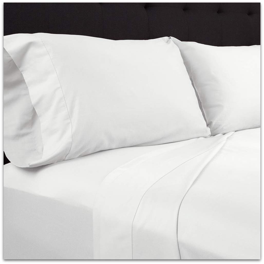 Egyptian Cotton Pillow Cases Queen 20x30 Inch Set of 2 White