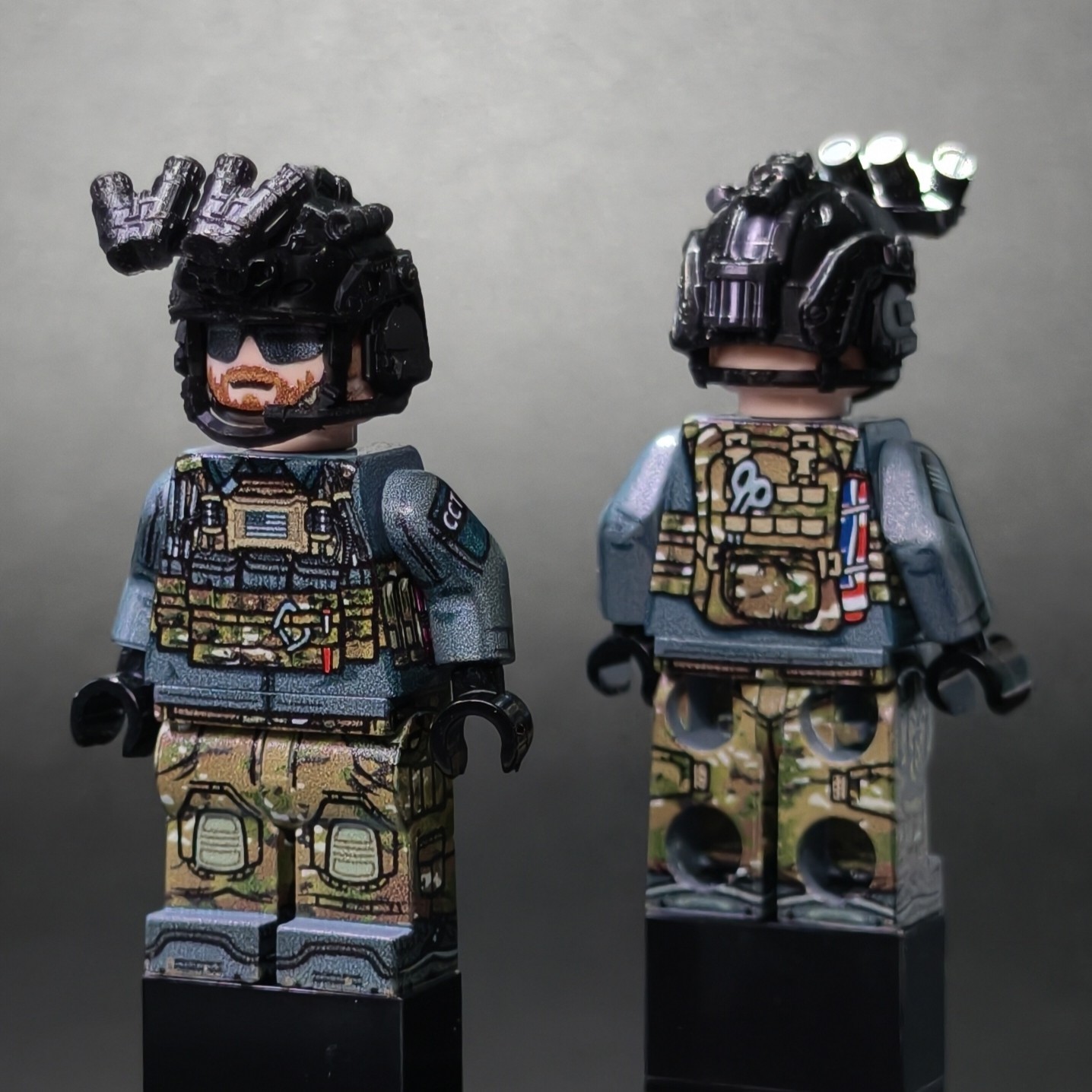 USAF CCT Special Ops Action Figu, MC & MCBK Camo, 6-Sided UV Printed Custom 1:40