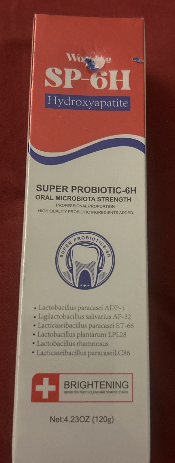 Woadee SP-6 Hydroxyapatite Super Probiotic Toothpaste 4.23oz New Sealed Exp 7/28