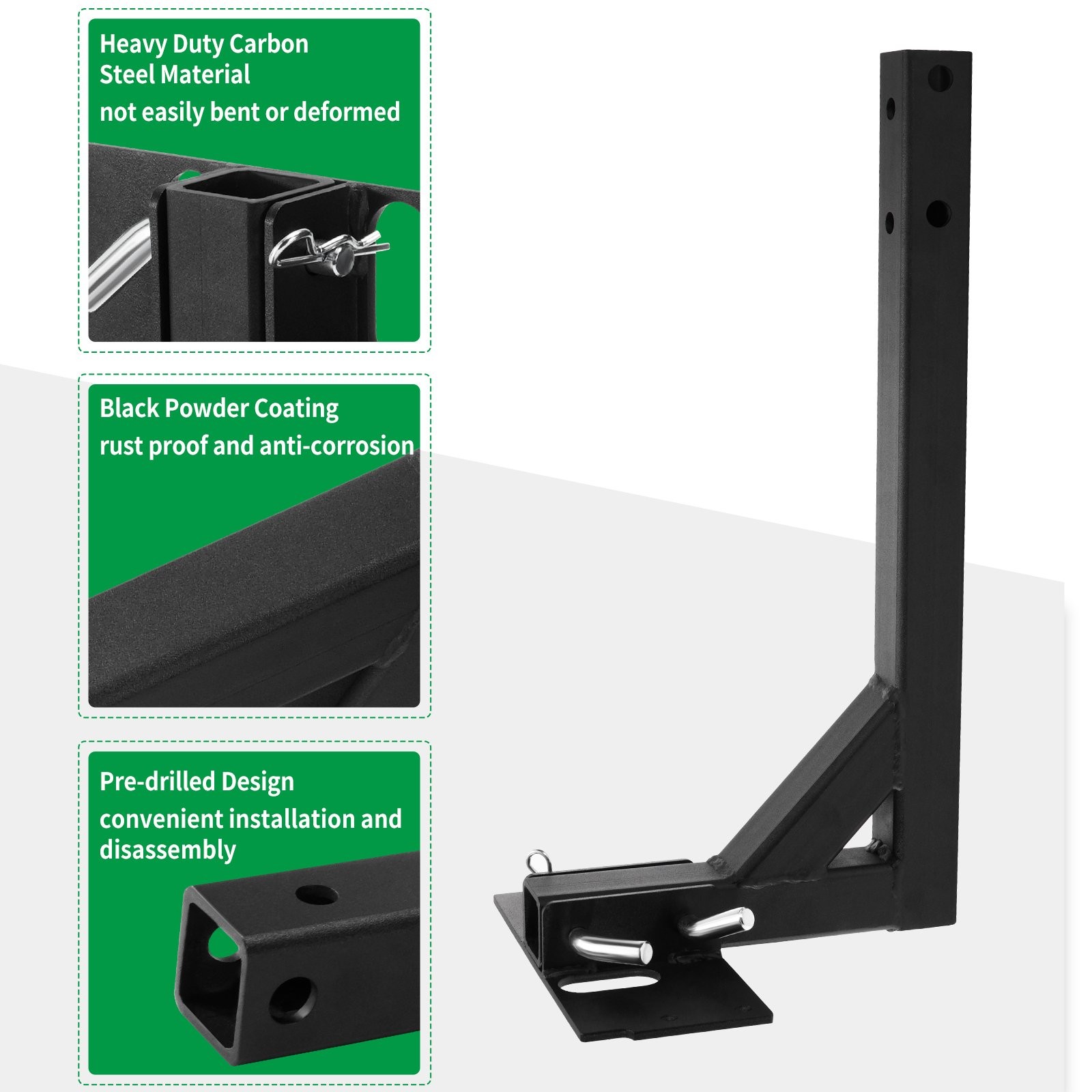 Heavy Duty  2" Receiver Hitch Mount 5301901 Black For ATV Dry Material Spreader