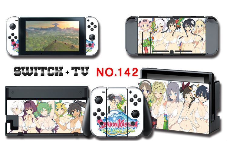 Vinyl Decal Skin Sticker Protector for Nintendo Switch Loverly Animate Girl #142