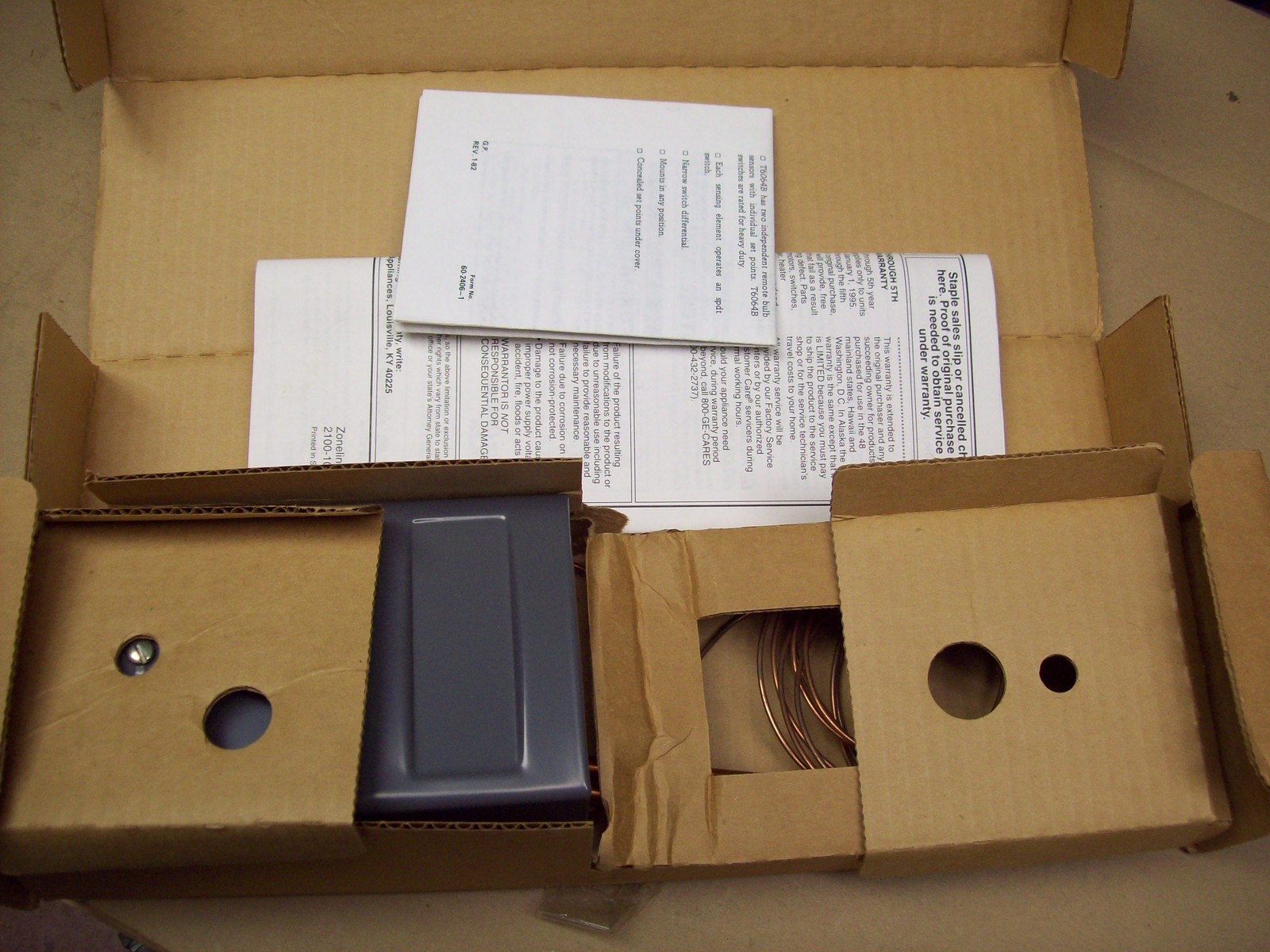 HONEYWELL T6064B 1001 DUAL BULB THERMOSTAT 55 to 85F - FREE SHIPPING