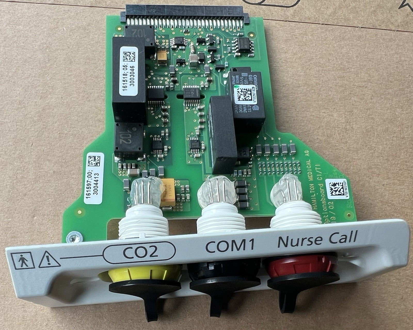 HAMILTON CO2, COM1, Nurse Call COMMUNICATION BOARD.