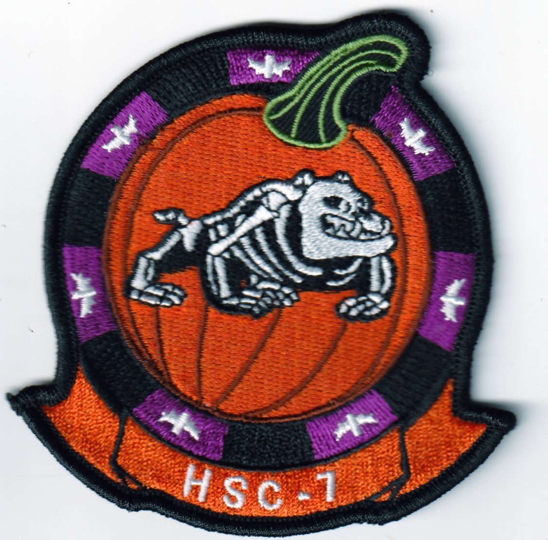 USN US Navy HS-7 ‘Dusty Dogs' Helicopter Anti-Submarine Sqn 7  Halloween patch