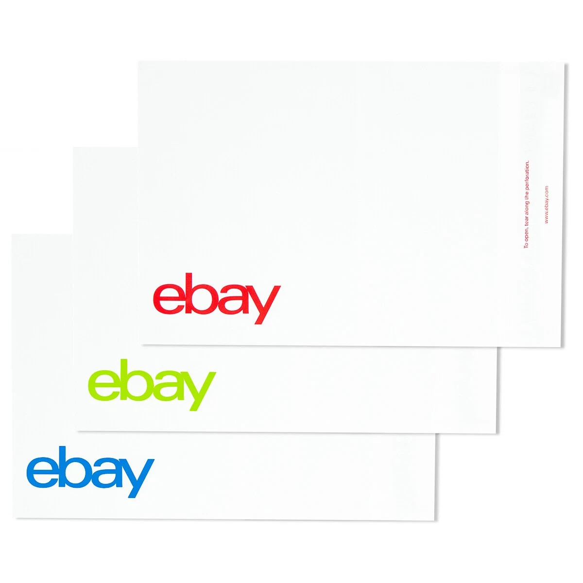 eBay Poly Mailer -Pack of 45 (15)Red-(15)Green-(15)Blue- 6.5" x 9.25" No Padding