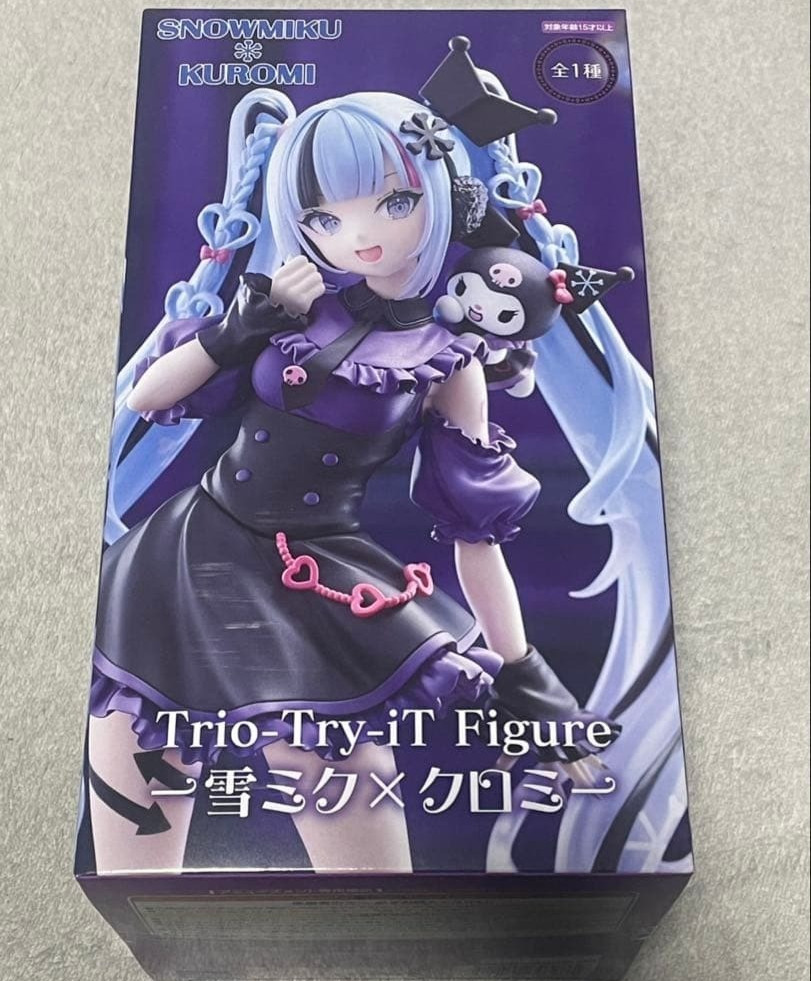 Hatsune Miku Trio-Try-iT Figure Snow Miku x Kuromi FuRyu Sanrio Prize New