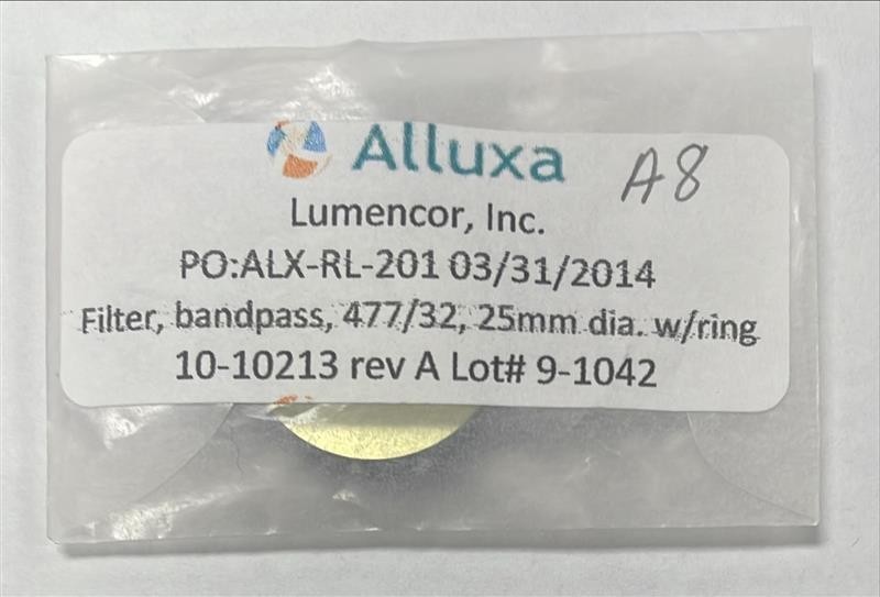 New ALLUXA 477/32 25mm BANDPASS Optical FILTER 477-32 OD6 BP