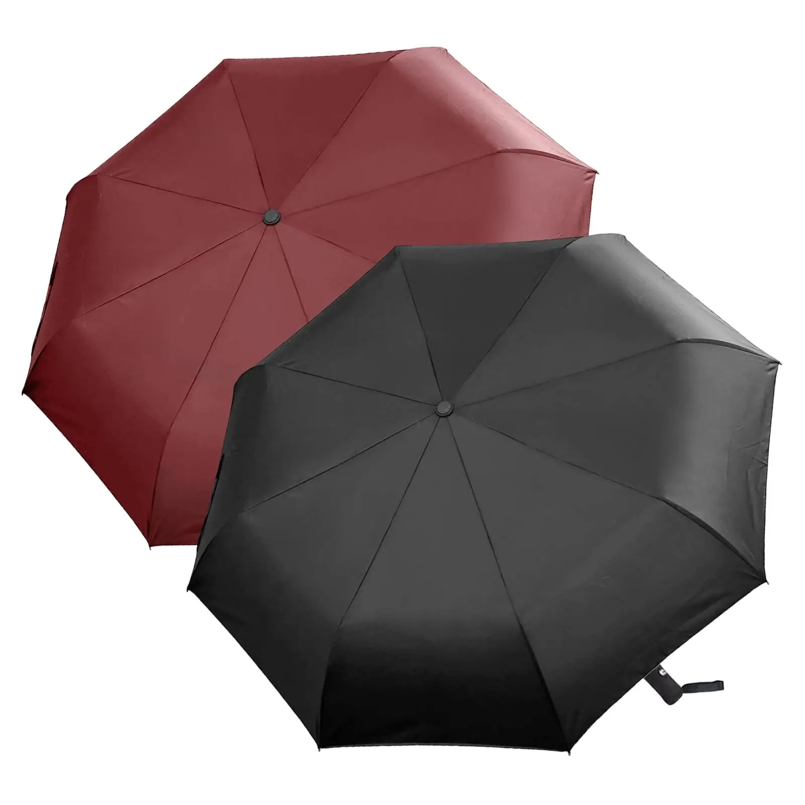 12 Bone Black Glue Fully Automatic Umbrella - Thick Durable Keel Three-Fold UV R