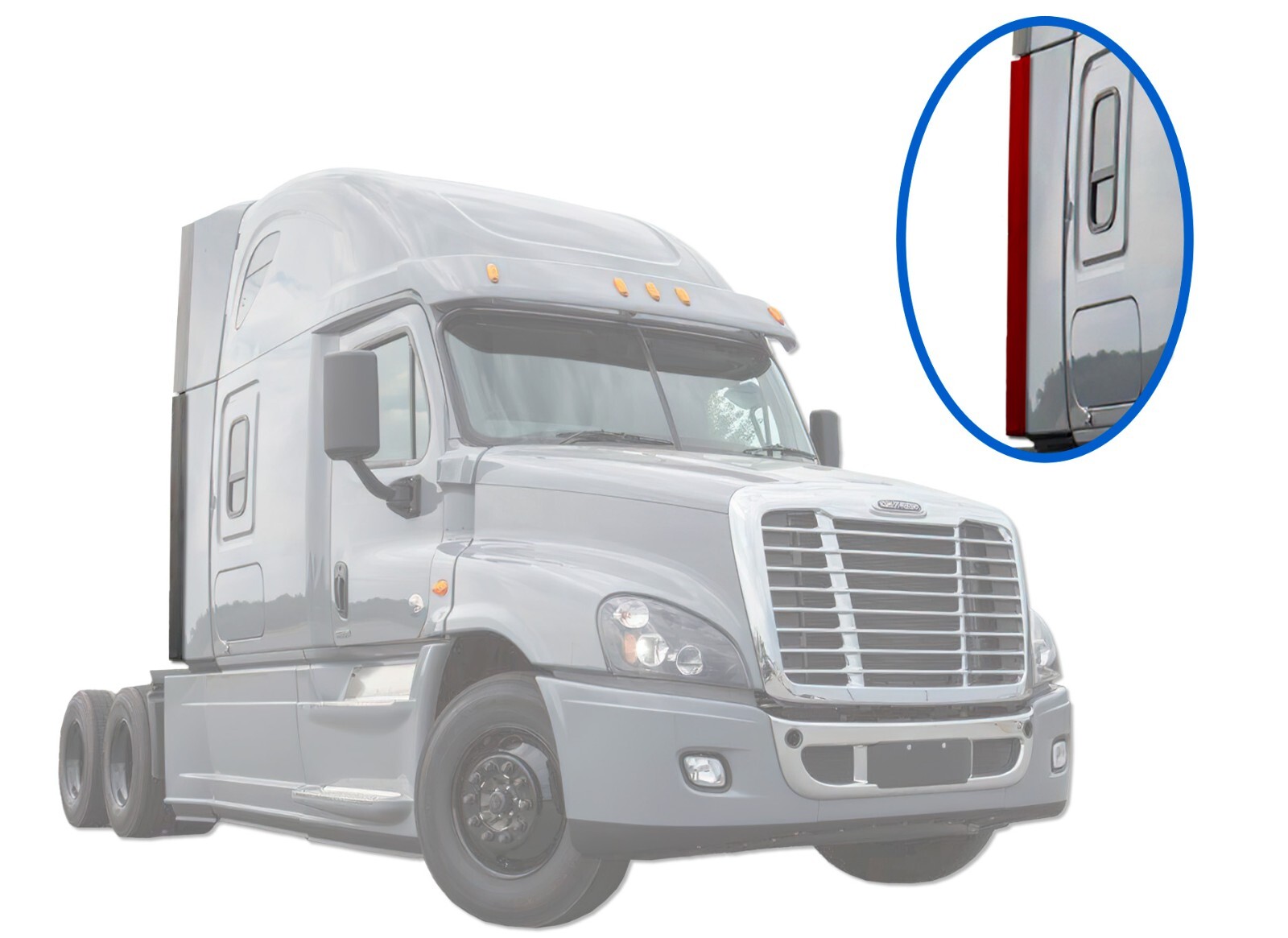 Lower Cab Fairing Extension for Right Side, Freightliner Cascadia 2008-2016