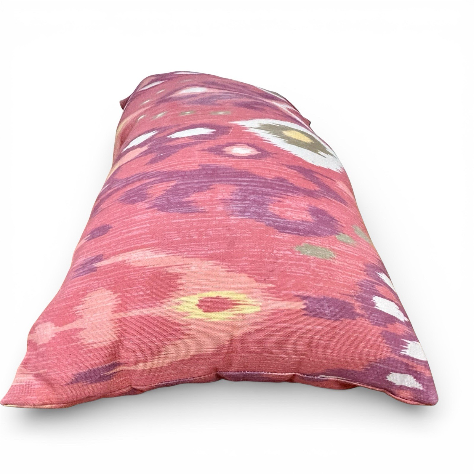 Pottery Barn Ikat Lumbar Pillow 26x18 Boho Global Coral Accent Pillow Southwest