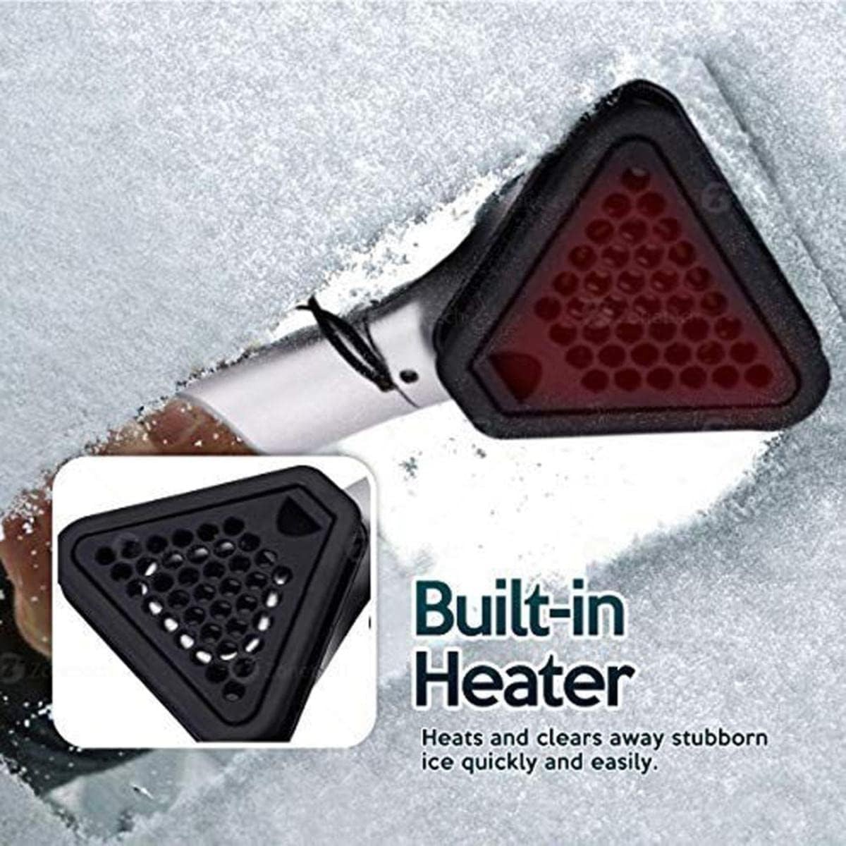 Heated Car Window Ice/Snow Scraper Extendable Auto Windshield Heated Scraper ...