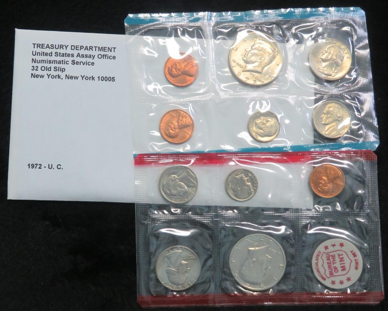 1972 Uncirculated Mint Sets * P & D * 11 Coins * $1.83 Face Value * Great Gifts!