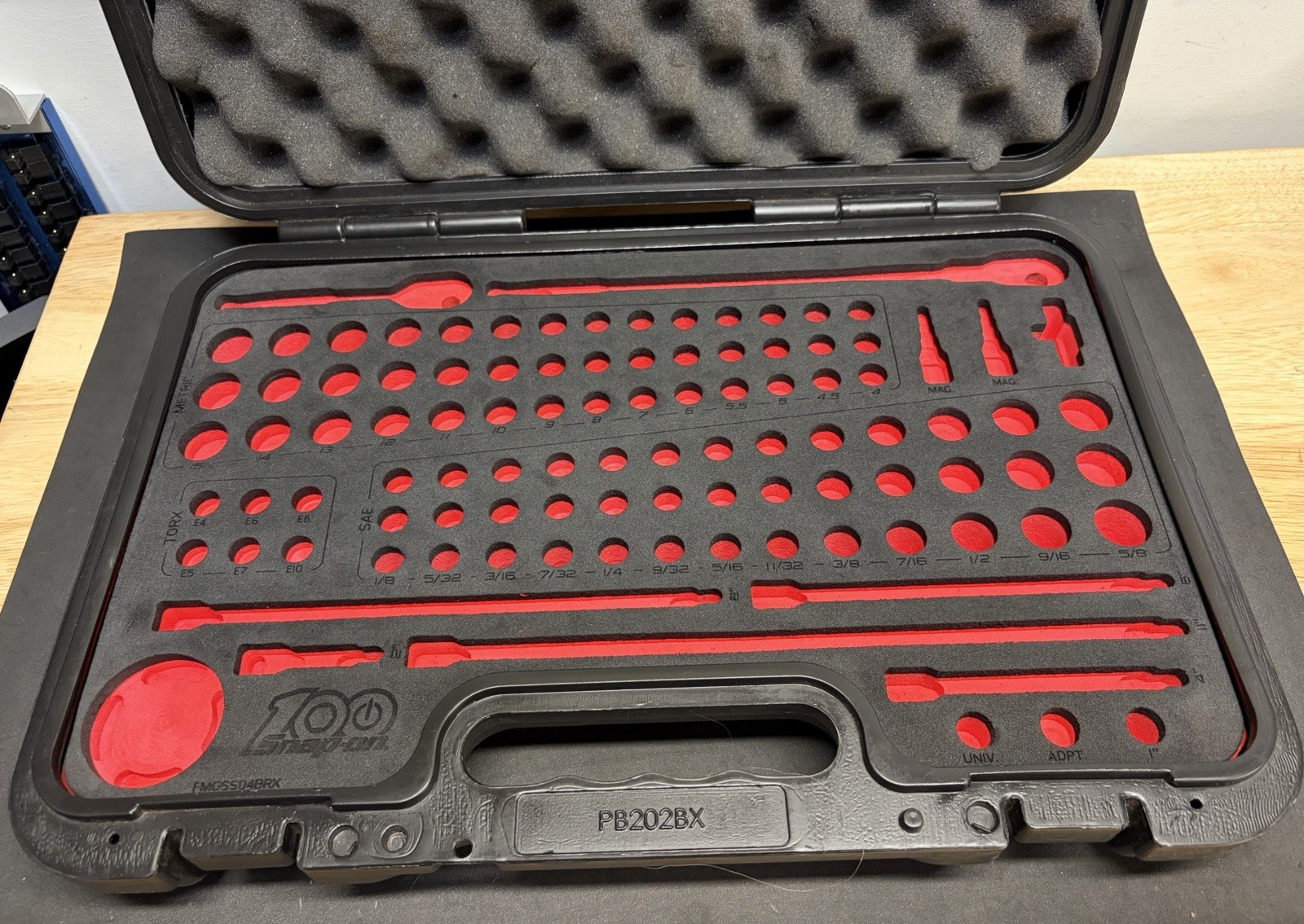 Snap-on Tools 1/4” Dr 100pc Kit Metric SAE Socket Set Ratchet Storage CASE ONLY