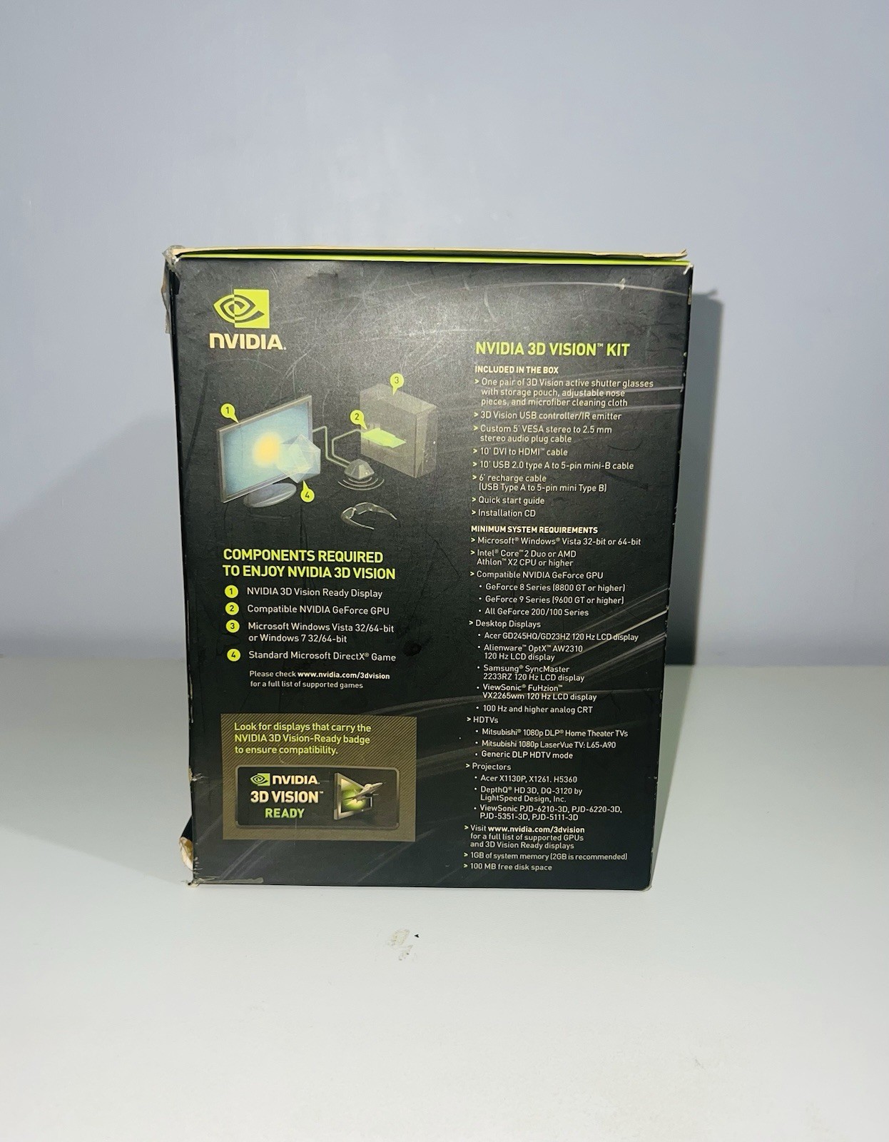 NVIDIA 3D Vision Wireless Active 3D Retro set Glasses full Kit with Emitter