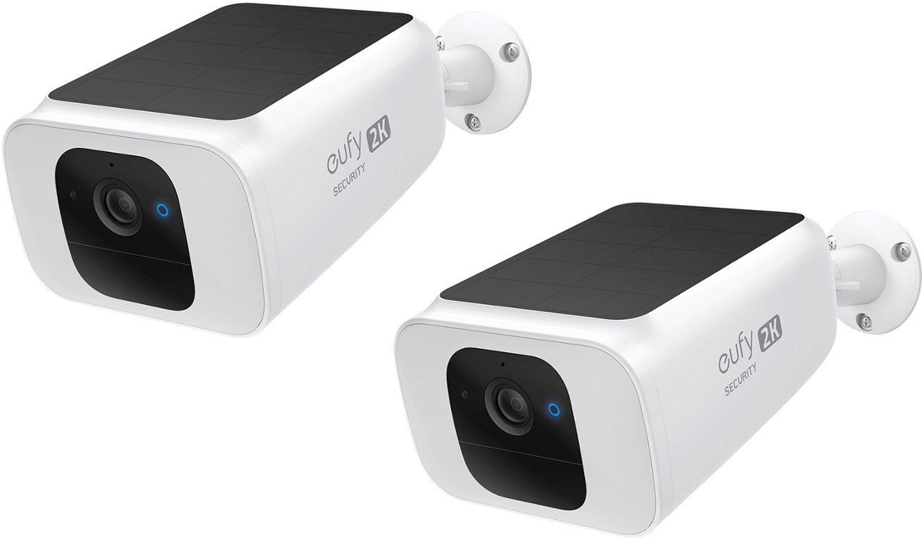 eufy 2K Solar Security Cameras Wireless Outdoor Spotlight SoloCam S230 (2Pack)