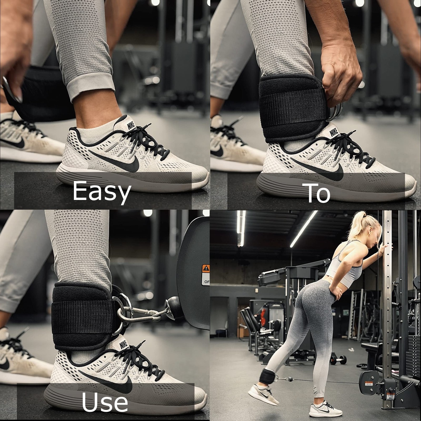 Ankle Straps for Cable Machine Kickbacks, Glute Workouts, Lower Body Exercise...