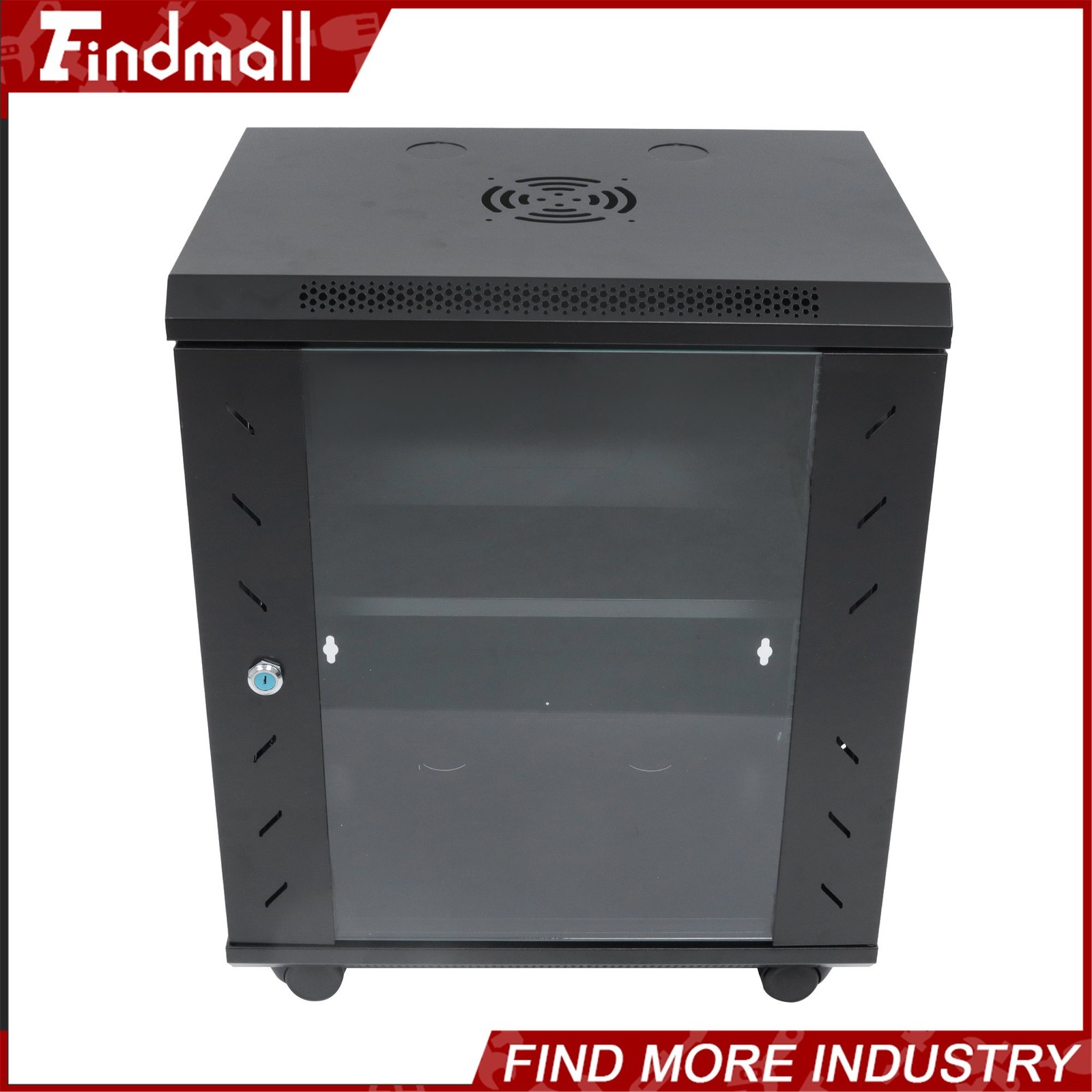 Findmall 12U Wall Mount Network Server Rack Cabinet Enclosure 15.5'' Deep
