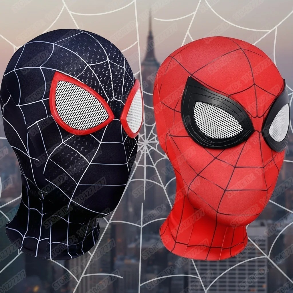 Spider-Man Miles Morales Mask Cosplay Superhero Costume Prop for Kids Adults USA