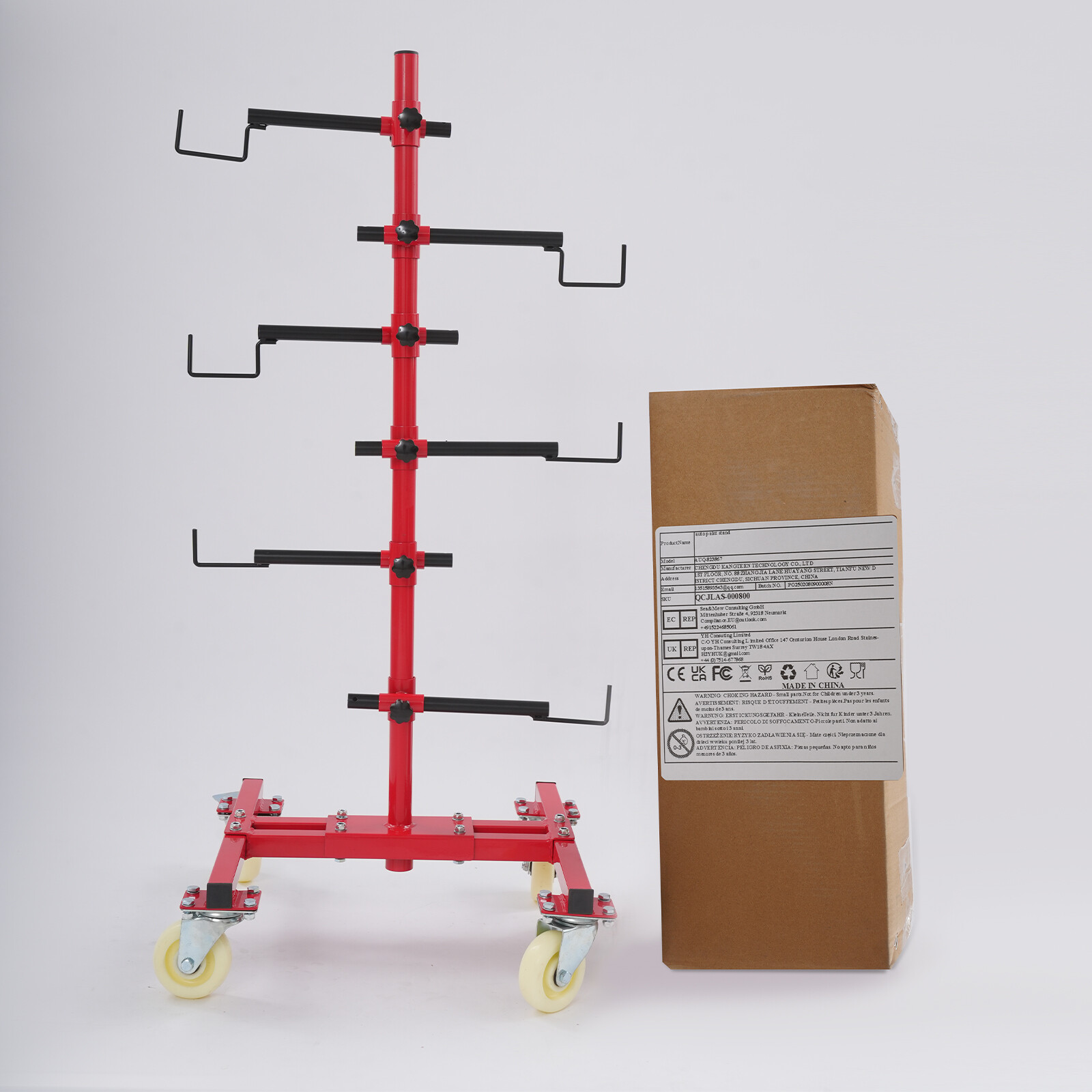 Panel Tree Paint Stand Panel Holder Car Panel Painting Stand w/ 6 Hooks 150lbs