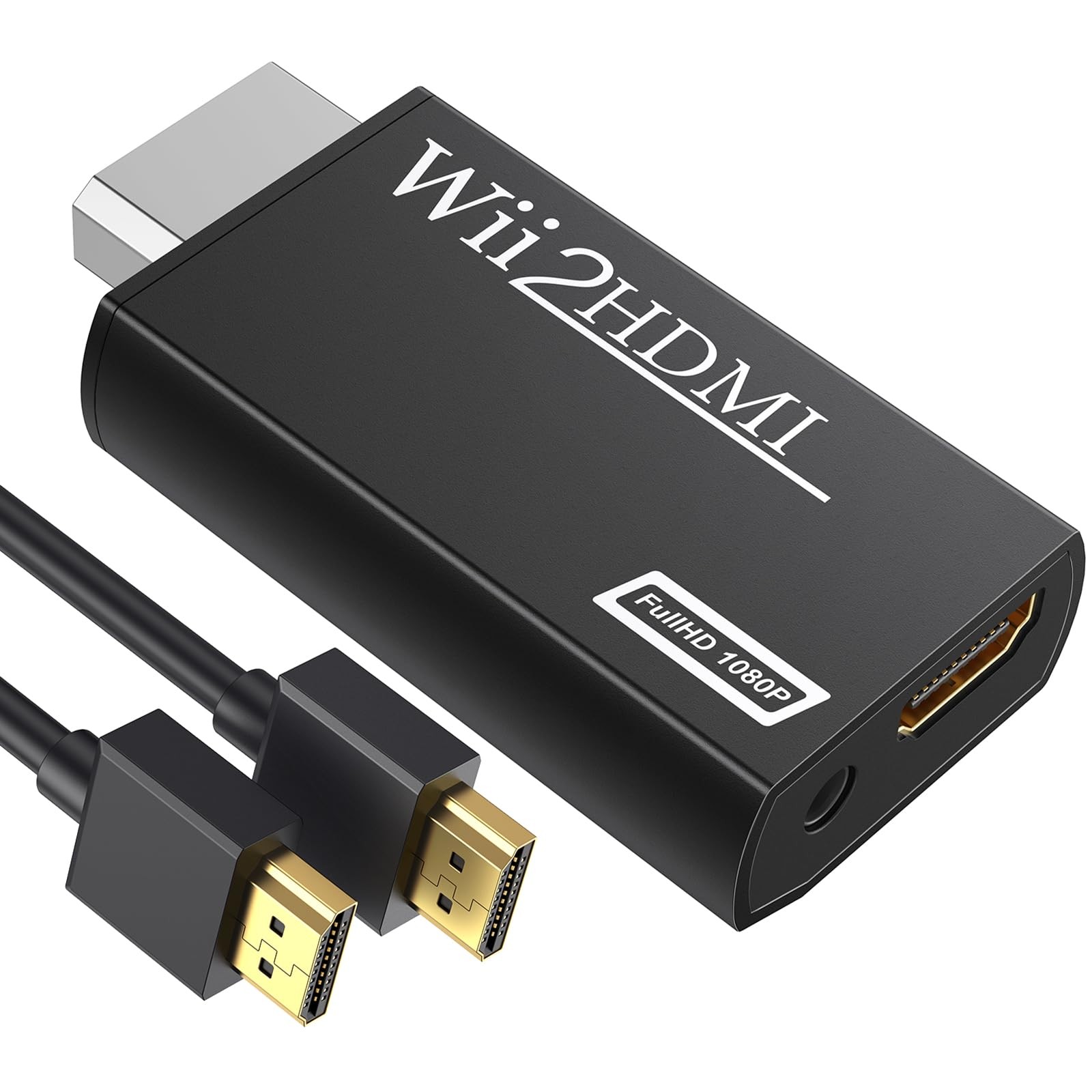 GANA Wii to hdmi Converter, wii Adapter, Black, Black