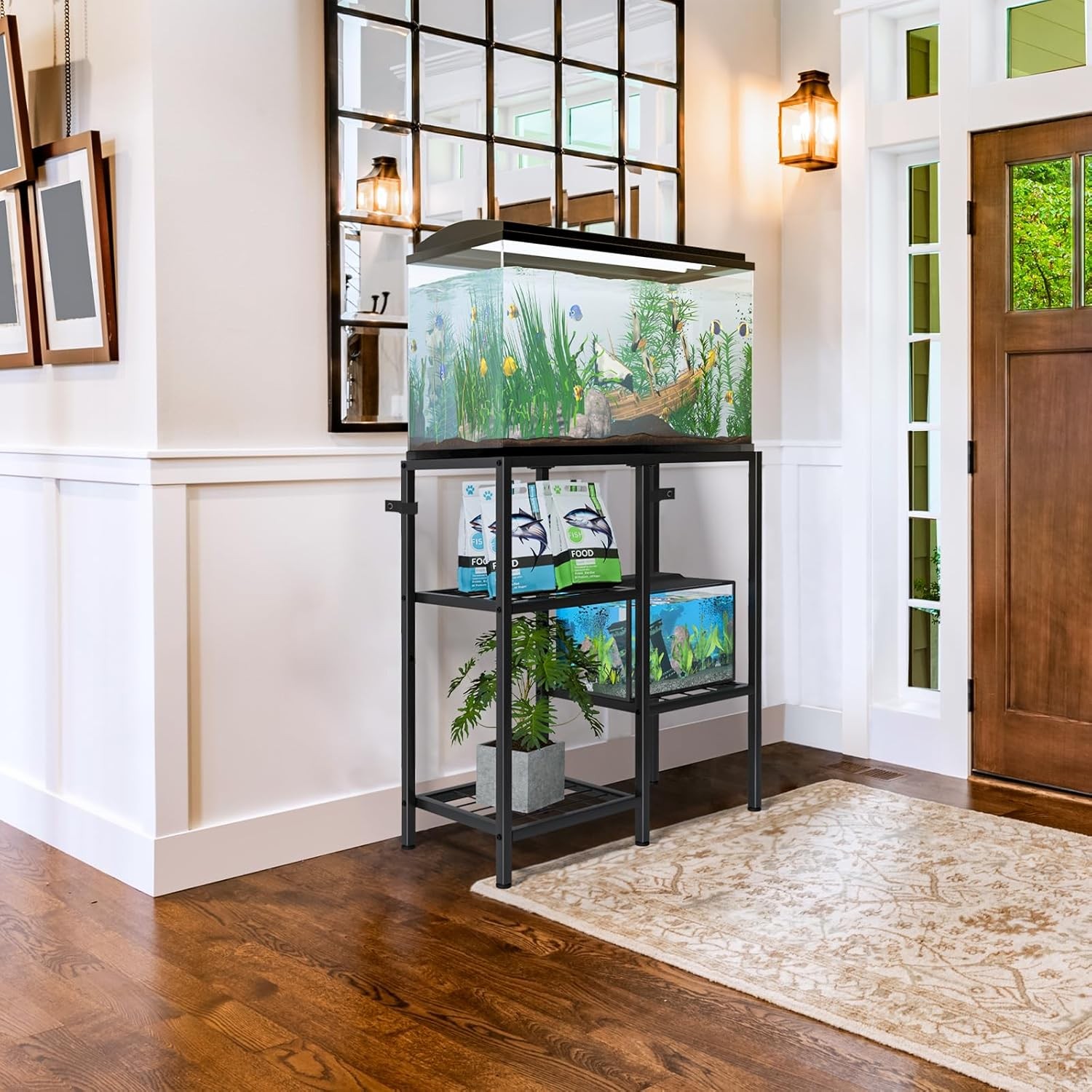 3 Tier Heavy Duty Aquarium Stand 20 Gallon Metal Fish Tank Stand Aquarium Rack