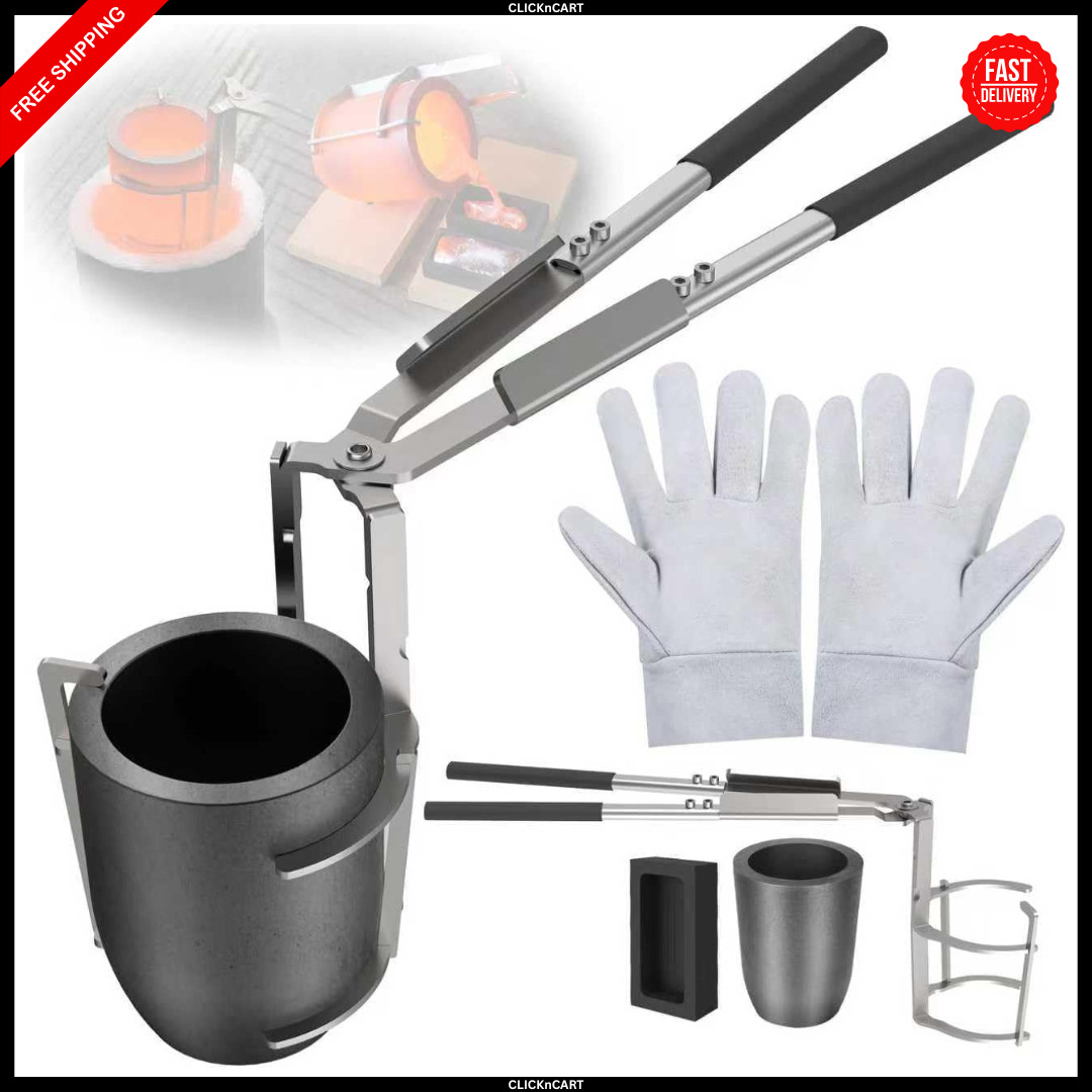 10kg Crucible Tongs Set for Melting Metal, Lifting & Pouring Tongs