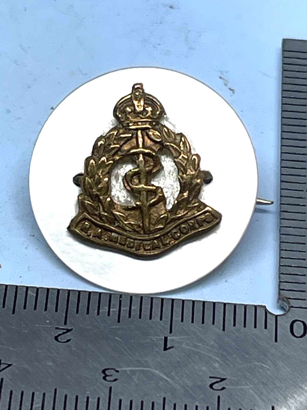 Royal Army Medical Corps British army Sweetheart Brooch with Mother of Pearl