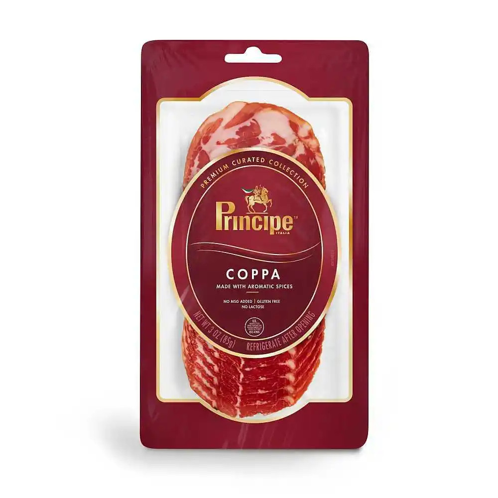 Principe Coppa Sliced Italian Dry-Cured Pork 3 oz (85g)