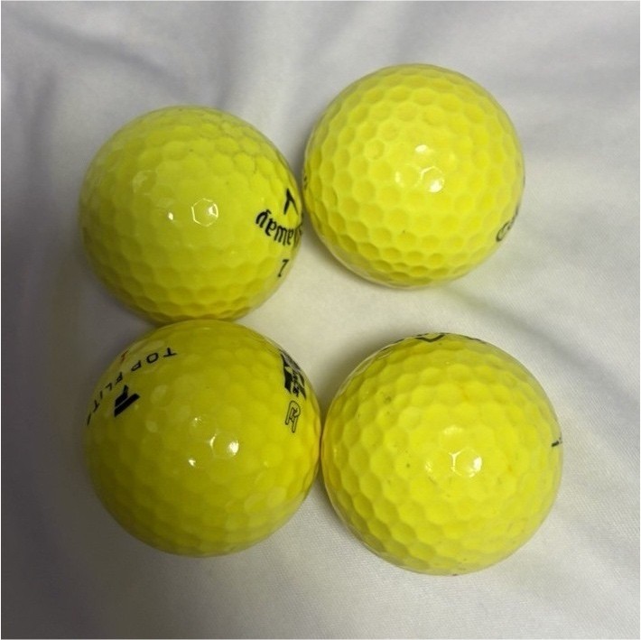 Top Flite 1 Callaway Yellow Golf Balls Set of 4 for Golf - Top Flite & Callaway