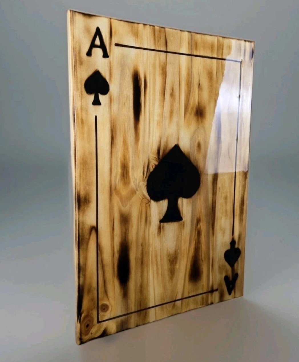Ace of Spades Poker Gameroom Man Cave- Epoxy Resin Painting Art