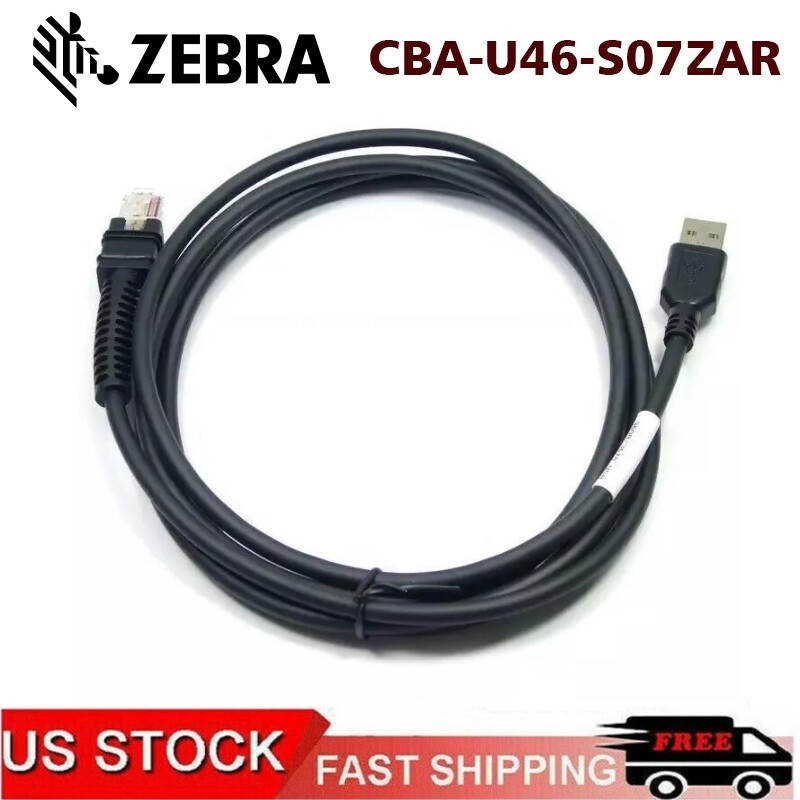 2pc CBA-U46-S07ZAR 2M 7FT USB Cable for Zebra DS3608 Barcode POS Scanner Reader
