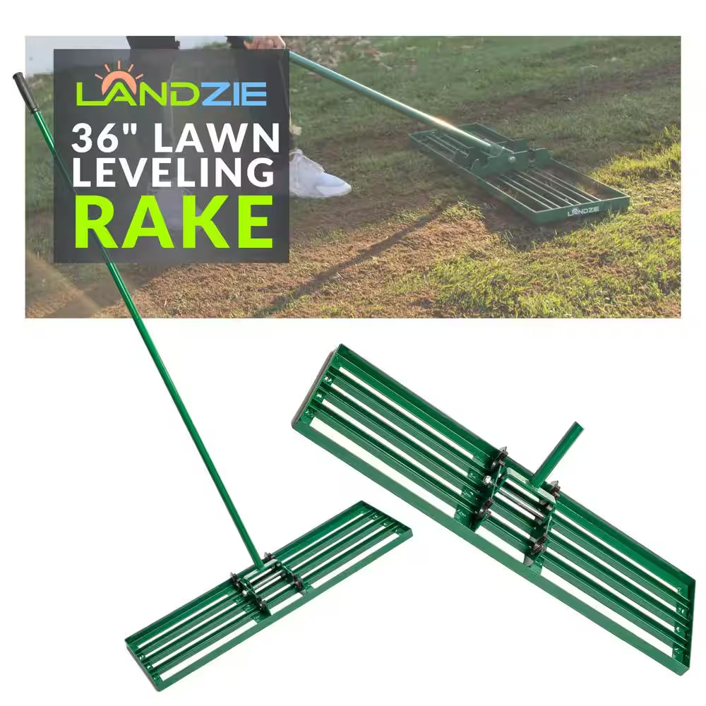 Lawn Leveling Rake-36 In. 37 In. Steel Handle Lawn Leveler Yard Leveling Rake an