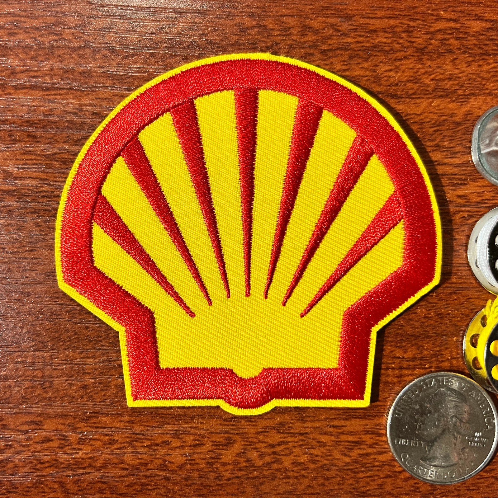 Shell Gas Patch Oil Motorsport Racing Automotive Embroidered Iron On 3x3.25"