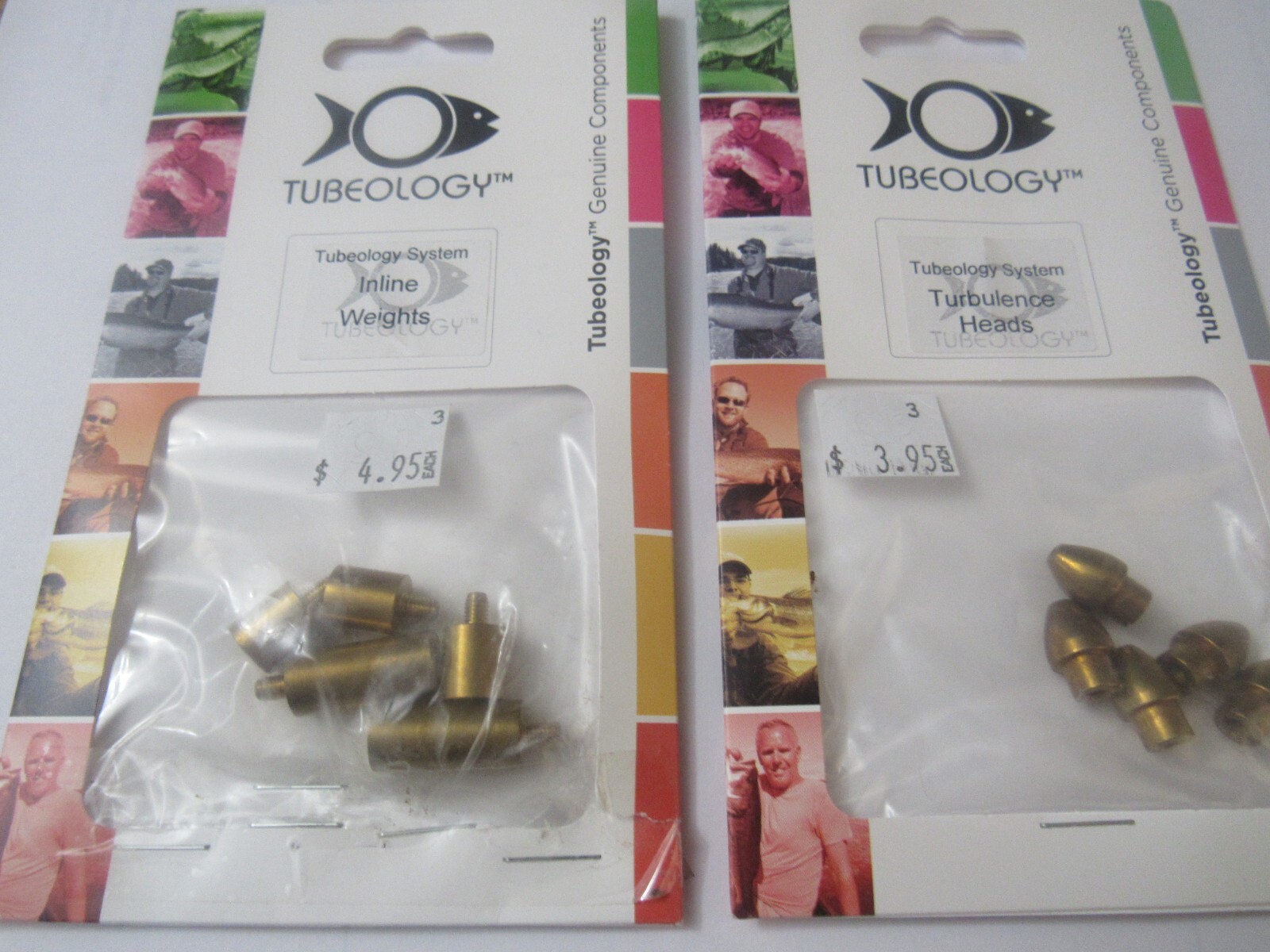 (4) Tubeology - (2) pkgs turbulence heads & (2) pkgs Inline weights (4) in all