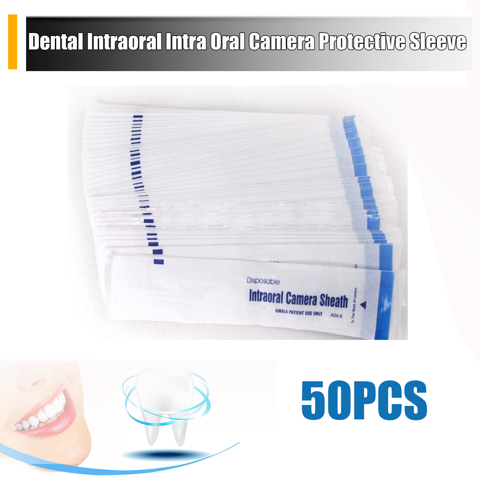 New 50-Pack Dental Camera Sheaths Intraoral Mouth Mirror Disposable Cover Sleeve